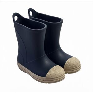 CROCS Kids Navy Blue Bump It Rain Boots Kids Size 11